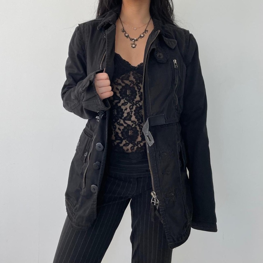 Marithé + François Girbaud Black Utility Jacket